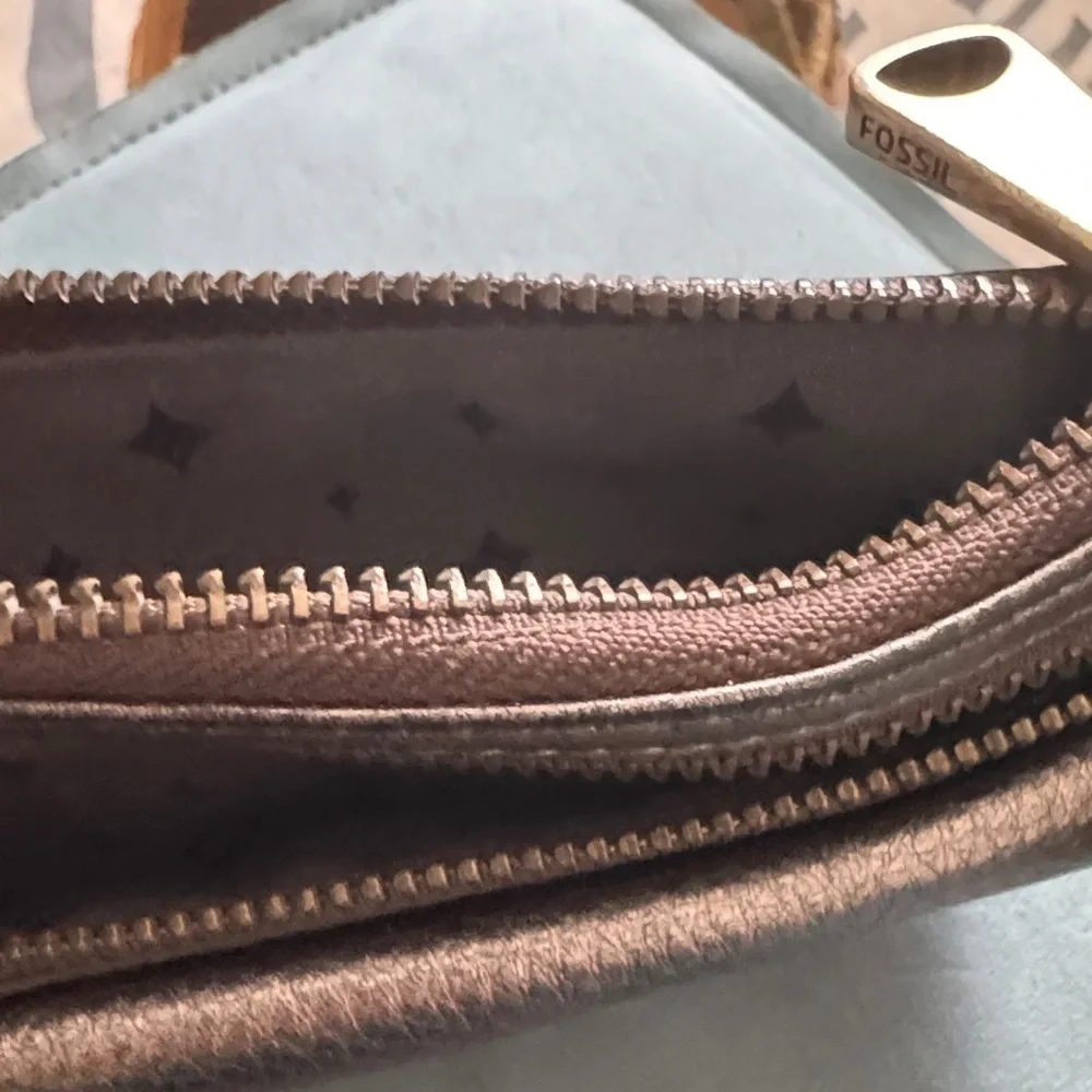 Fossil Bronze Zip Wallet